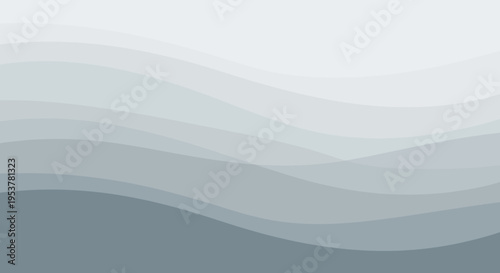 Abstract layered gradient waves in a serene color palette for artistic design