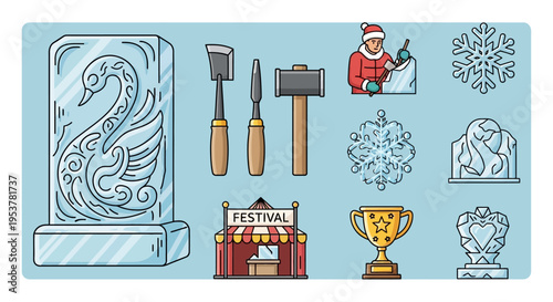 Festival decorative items and tools.