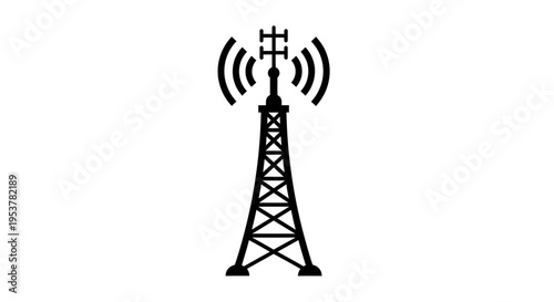 Antenna Tower Broadcasting Signal Communication Concept