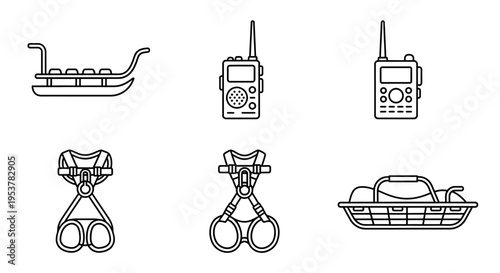 Collection of various communication devices.