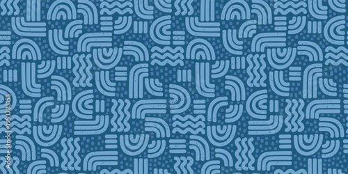 Hand drawn abstract seamless pattern, geometric background, simple style - great for textiles, banners, wallpapers, wrapping - vector design