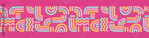 Hand drawn abstract seamless pattern, geometric background, simple style - great for textiles, banners, wallpapers, wrapping - vector design