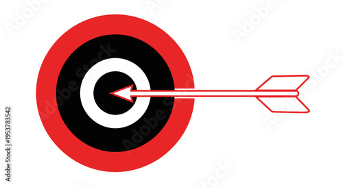 Conceptual image of a target with an arrow symbolizing accuracy and strategic focus