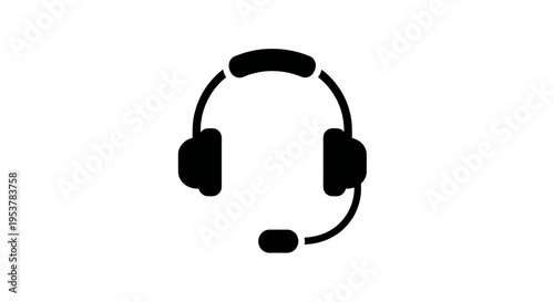 Headset Illustration for Call Center or Customer Support
