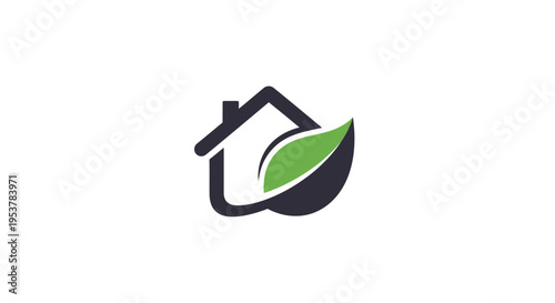 Eco-Friendly Home Design: A Conceptual Logo Illustrating Sustainable Living