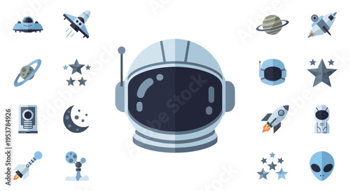 Astronaut Helmet Space Suit Closeup.