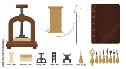 Sewing and leather working tools.