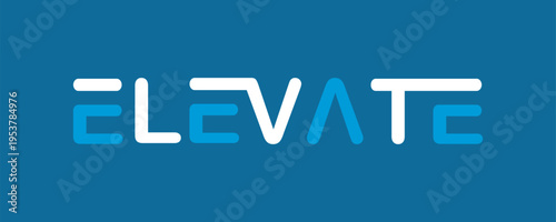 Elevate logo design, Subtle typographic modification vector
