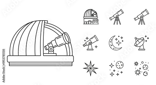 Telescopes for stargazing and astronomy research.