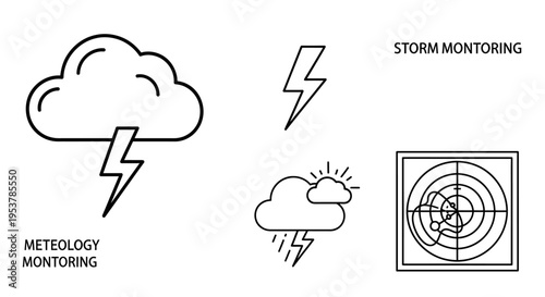 Weather storm monitoring radar system.