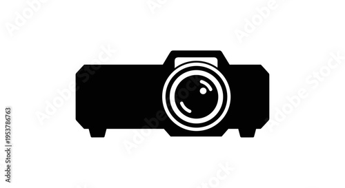 Black Camera Projector Icon.