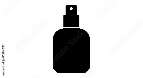 Black perfume spray bottle.
