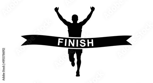 Man Crossing Finish Line 1.