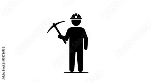 Man in mining hard hat.