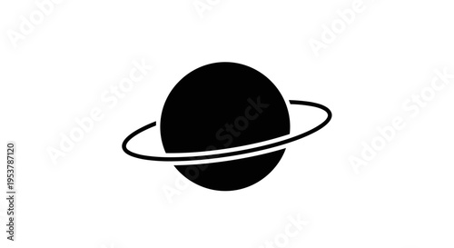 Saturn Planet Ring Icon.
