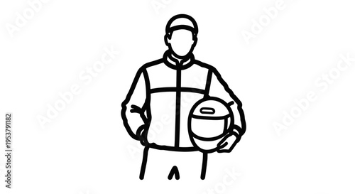 Man Holding a Hard Hat.