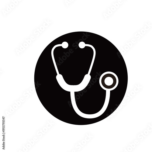 聴診器のシンプルアイコン 医療・診察・ヘルスケア素材