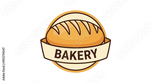 Bakery logo with bread icon.