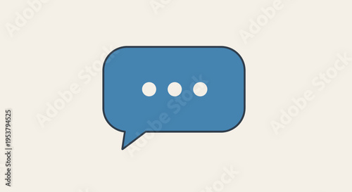 Blue chat speech bubble icon.