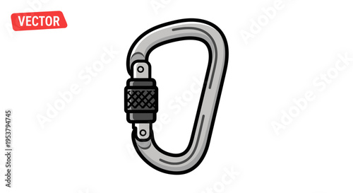 Carabiner Clip with Screw Lock.