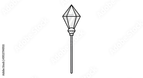 Detailed illustration of a street lamp.