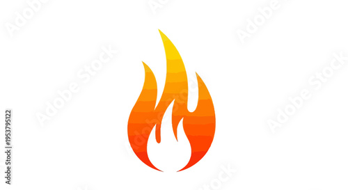 Flame icon with orange and yellow.