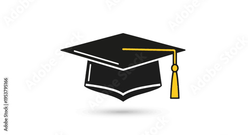 Graduation Cap Icon Academic Symbol.