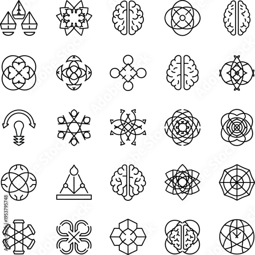 Mandala Coloring Page Geometric Floral Pattern Line Art Black and White Outline Drawing Printable Adult Coloring Book Page Relaxing Decorative Circular Design