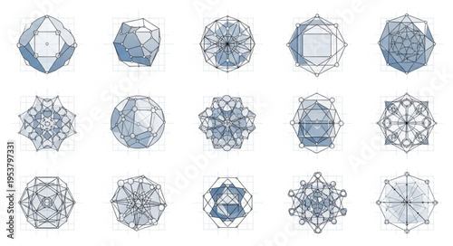 Photos Collection of Abstract Geometric Shapes with Intricate Designs and Patterns
