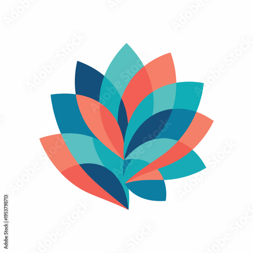 A beautiful floral design featuring overlapping petals in soft colors, creating a calming, serene effect perfect for wellness and nature-inspired projects.