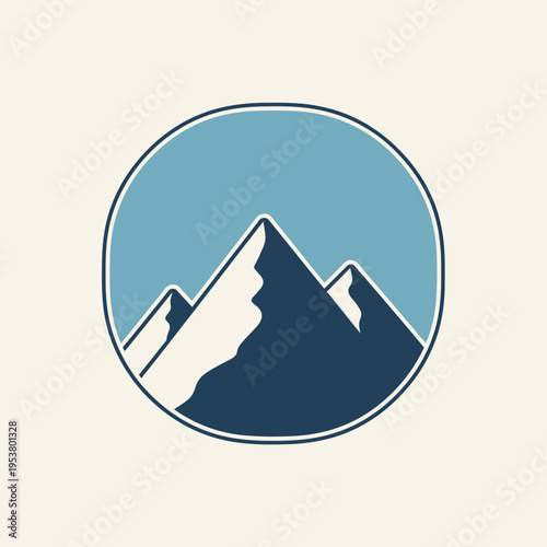 Mountain peaks in a circle.