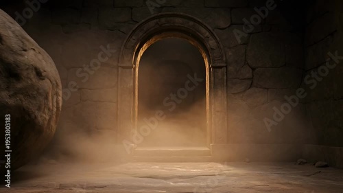 Stone Rolling Away in Slow Ethereal Motion