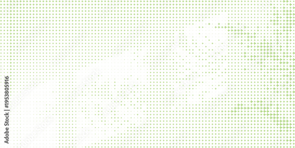 Fototapeta premium Light Green Plus Sign Halftone Pattern Gradient White Background, Soft Green Cross Shape Abstract Texture Background