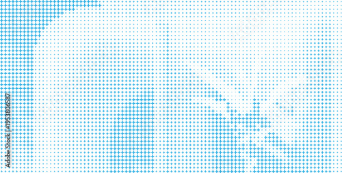 Blue and White Halftone Abstract Pattern Gradient Background, Blue Halftone Abstract Texture Modern White Background