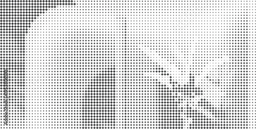 Black and White Halftone Abstract Pattern Gradient Background, Monochrome Halftone Abstract Texture Clean White Background