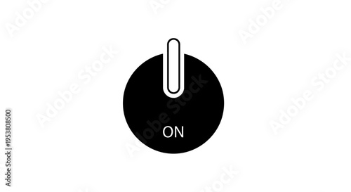 Black toggle switch button on.