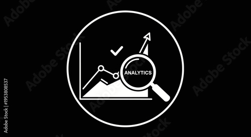Business analytics graph icon design.