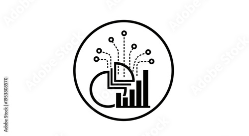 Business graph chart icon design.