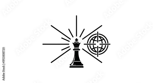 Chess King Piece Strategy Game Symbol.