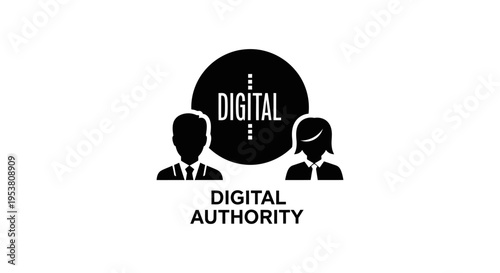 Digital authority logo with people icons.