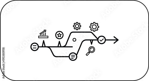 Flowchart business process management diagram.