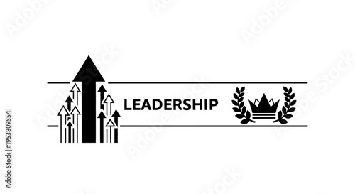 Leadership concept with crown and people.