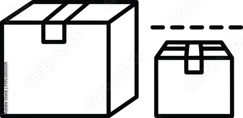 Logistics and Shipping Cardboard Boxes Icon