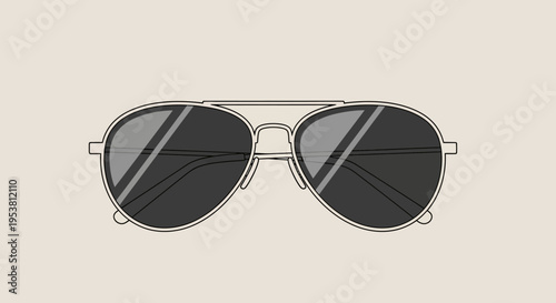 Aviator sunglasses with dark lenses.