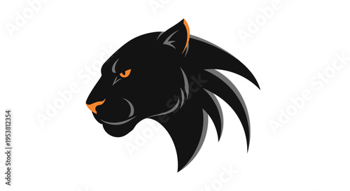 Black Panther Head Profile View.