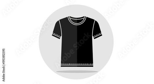 Black short sleeve crew neck tshirt.