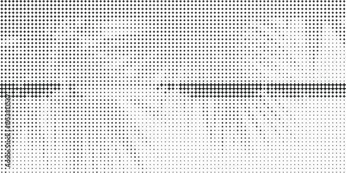 Abstract Monochrome Halftone Pattern with Dense Left Side, Black White Halftone Texture Horizontal Split Design