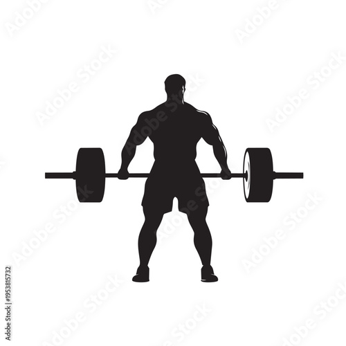 silhouette of man lifting weights