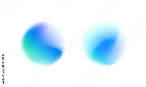 Bright neon circle gradient with grain noise and blur diffusion. Abstract mesh watercolor floats on transparent background layer. Glow effect gives soft luminous halo.