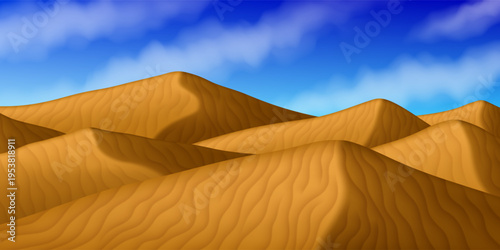 Landscape with desert and blue sky